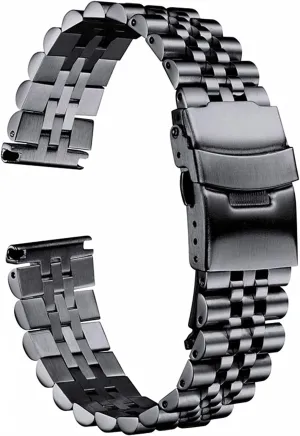 Metal justify amazingly ordeal tradition receptacle Stainless Steel Strap 18Mm 20Mm 22Mm 23.0Mm 24Mm 26Mm Strap Double Lock Buckle Replacement Wrist Strap Black, Silver /24Mm/Silver Watch Strap 