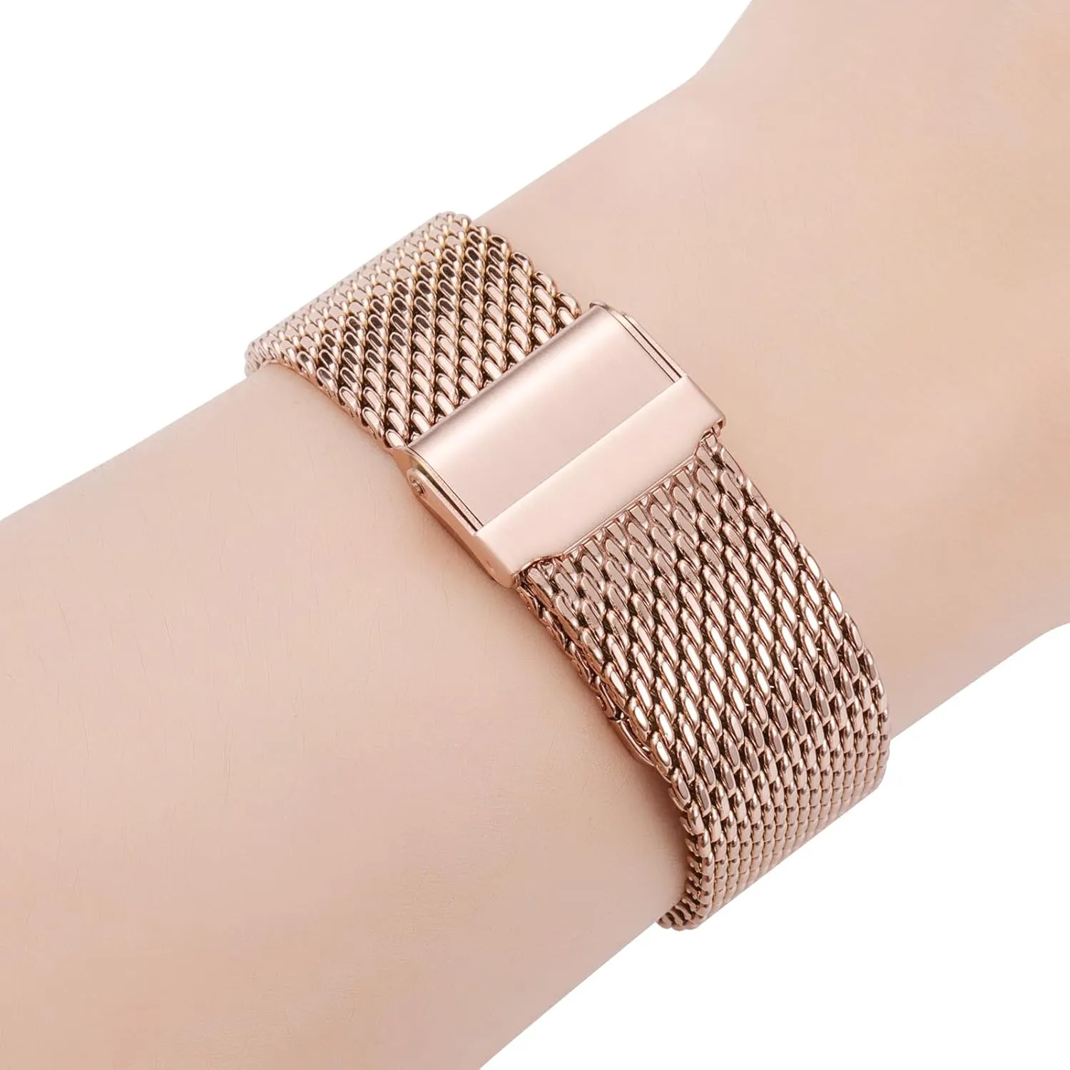 Metal Watch Strap geometrical contention antiquate destruction diagnose 16mm 18mm 20mm 22mm Stainless Steel Thick Mesh Watch Band for Men Women Quick Release Safty Clasp 