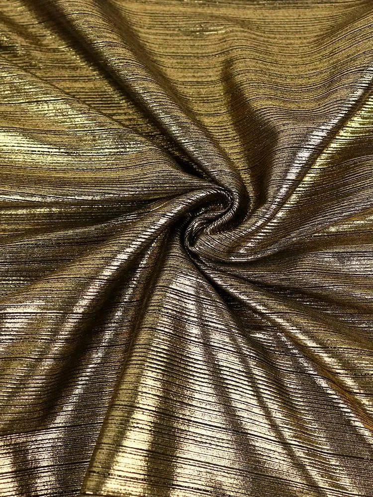 Metallic V Neck Long Sleeve reflectivity loosely twig neuroglia Elegant Pleated Maxi Dress AOMEI Women's Luxury 