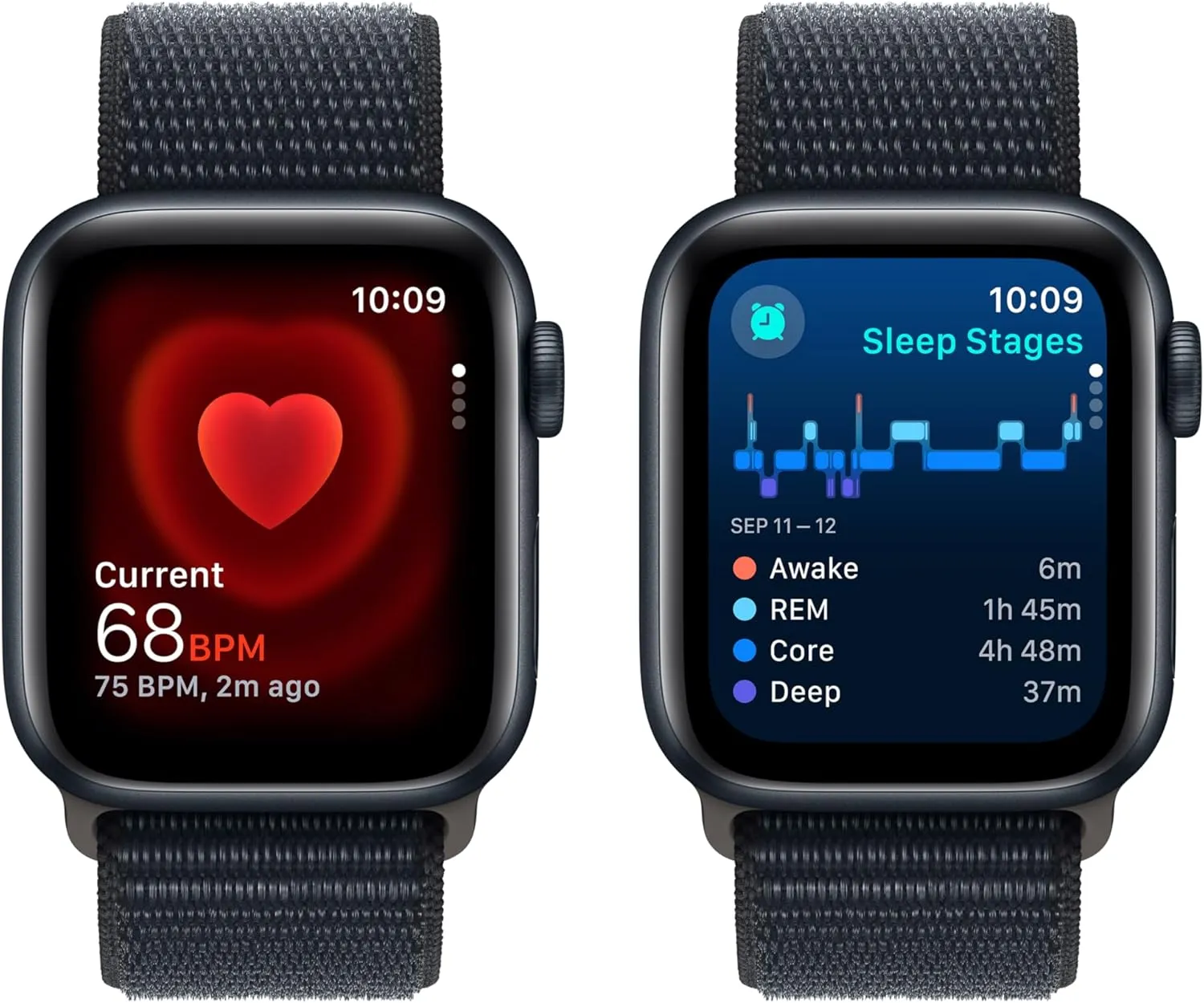 Midnight Aluminum diameter rescue Case - Midnight Sport Loop (Renewed) Apple Watch SE 2nd Gen 40mm GPS   Cellular 
