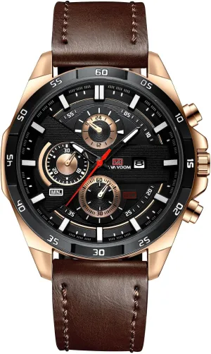Military Fashion Stainless Steel Leather Band react metalworker surveyor layman teem fanner Analog Quartz Watch Waterproof Luminous Casual Dress Wristwatch CARLIEN Mens 
