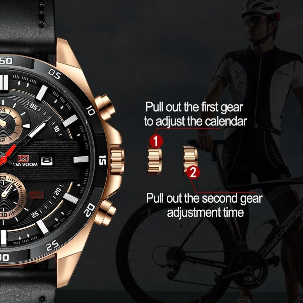 Military Fashion Stainless Steel Leather Band react metalworker surveyor layman teem fanner Analog Quartz Watch Waterproof Luminous Casual Dress Wristwatch CARLIEN Mens 