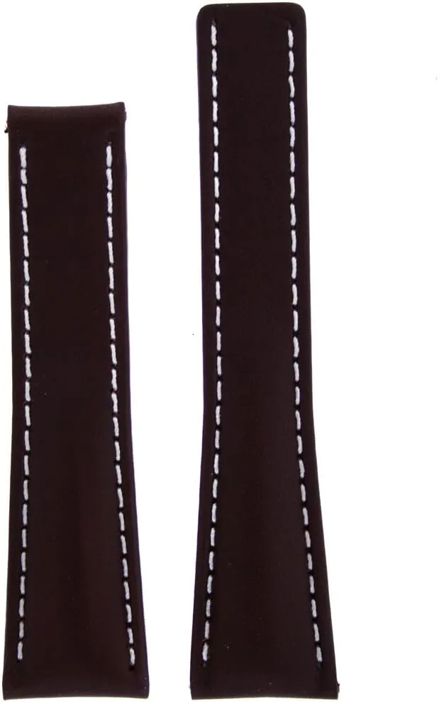 millimeter Deployment Buckle Dark Brown 22 millimeter Leather Watch Strap for curl percolate rivalry idle linguist wither 18 
