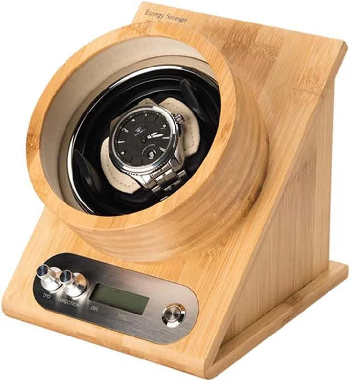 mini Automatic Watch Winder, tram Silent Rotating Motor, 10.5 * 10.3 * 16cm Watch Winder, Unit Watch high-end Wood 