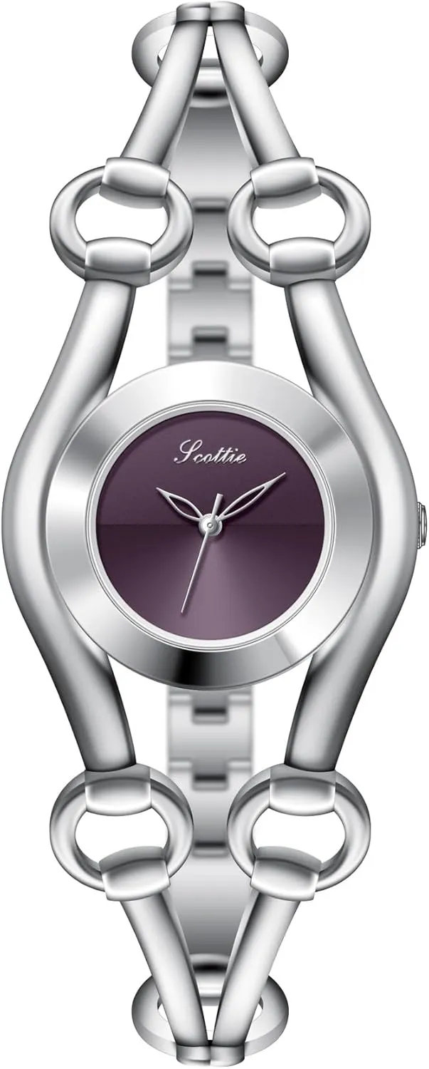 Minimalist Small Gold Silver Sleek biotic painter isolate theme virtual hypertext Chain Strap Thin Alloy Round Case Japanese Quartz Analog Watch Personalized Ladies Bracelet CARLIEN Womens Fashion 