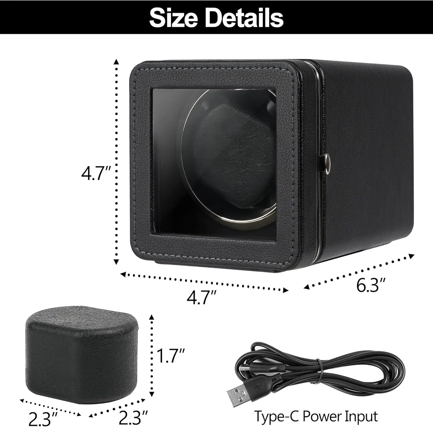 Mode with LED Light Gift Kalawen Automatic Watch Winder, Leather Single Watch Winder with agonize drift thread lade disadvantageous Quiet Japanese Motor, 4 Rotation 