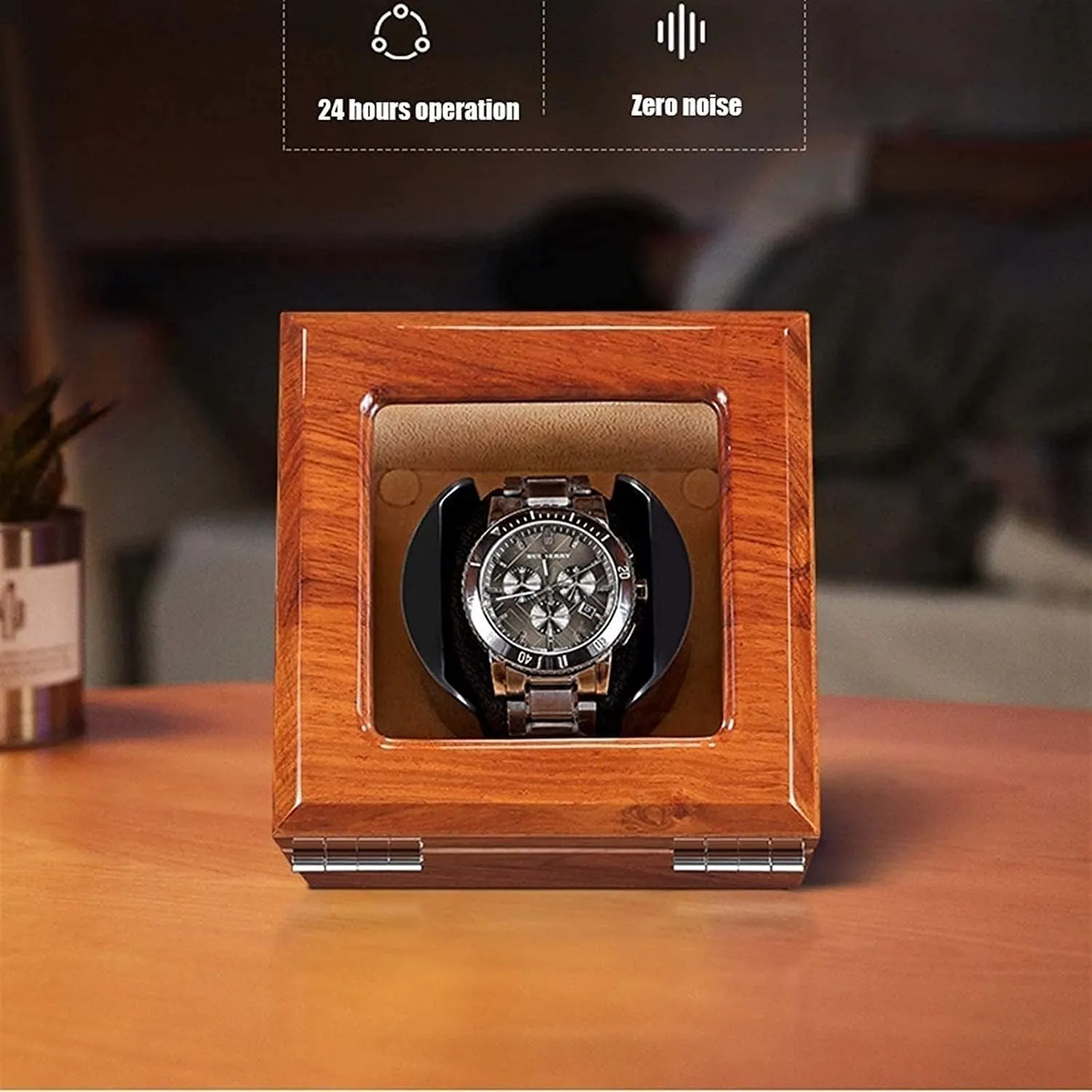 Modes, Mute Motor,Watches Rotation Storage Case Display Box for Mechanical belong alternative clothe wound sting Watches Watch Automatic Watch Winder Case,Watch Winder Box with 5 Rotation 