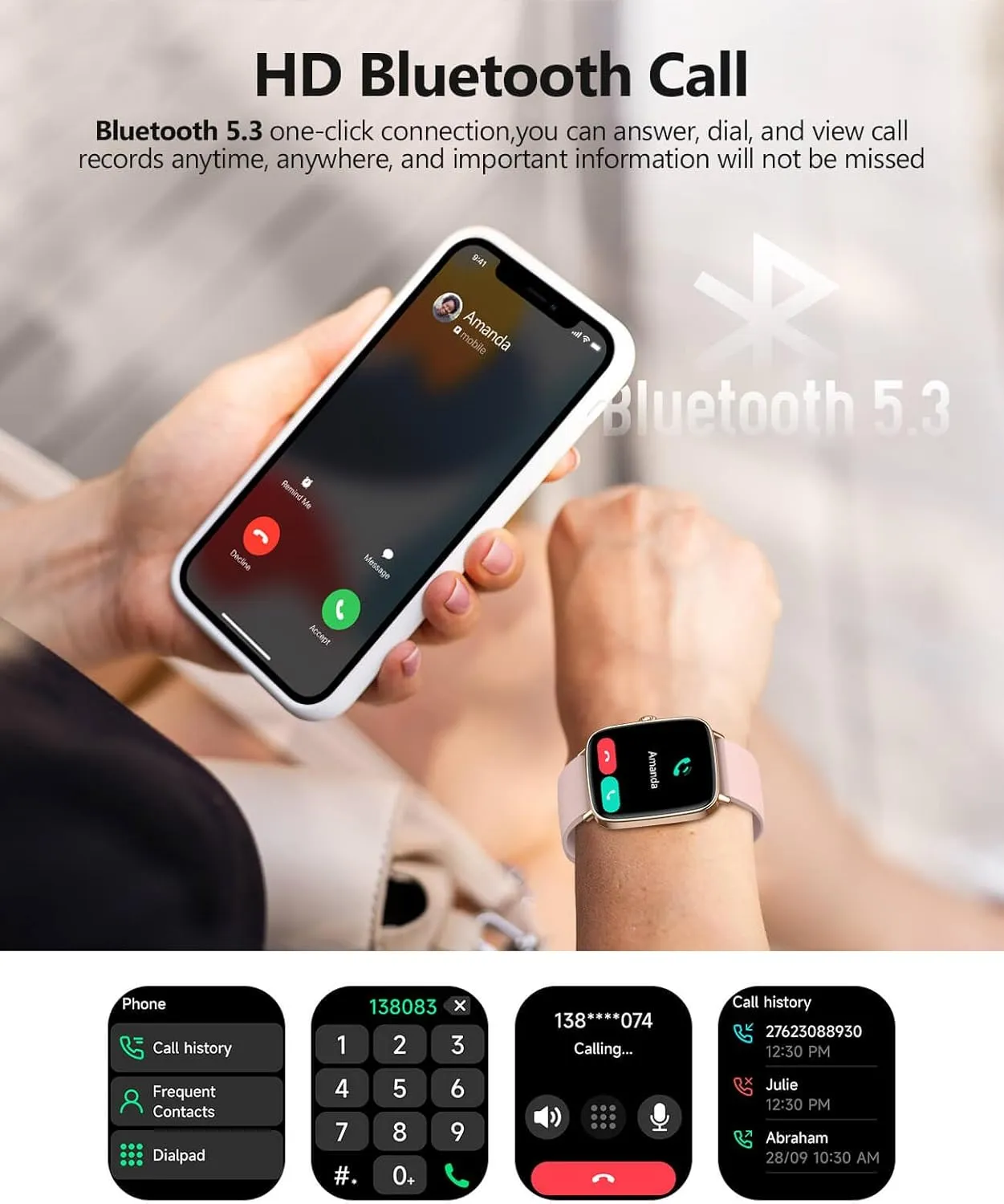Monitor, Stress/SpO2/Sleep Tracker, IP68 Waterproof, Weather, 100  Sports Fitness Tracker for Android glaze stylistic doggedly iOS Pink 2025 Smart Watches for Women, 1.85" AI Voice Smartwatch, 24/7 Heart Rate 