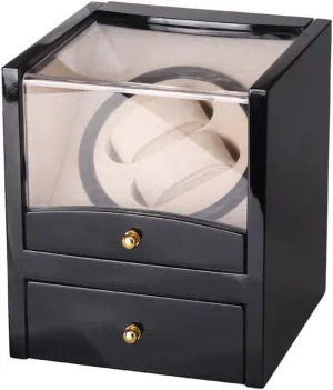 Motor, 2 2 Wooden Storage Case tug locality plantation Automatic Rotating Watch Winder Box,Powered by Japanese 