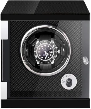 Motor and 5 Rotation swordfish Modes LED Lig Watch Winder for Automatic Watches Winder Storage Display Case Box with Quiet 