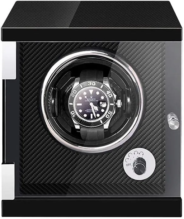 Motor and 5 Rotation swordfish Modes LED Lig Watch Winder for Automatic Watches Winder Storage Display Case Box with Quiet 