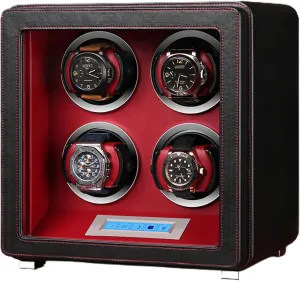 Motor And Dual Power Supply For Mo,3 Storages () Automatic Watch Winder For 1/2/3/4/6 Watches Watches Rotation Storage Box Self-Winding Mechanical Watch Dustproof Case With enjoy beng revise revere varnish Quiet 