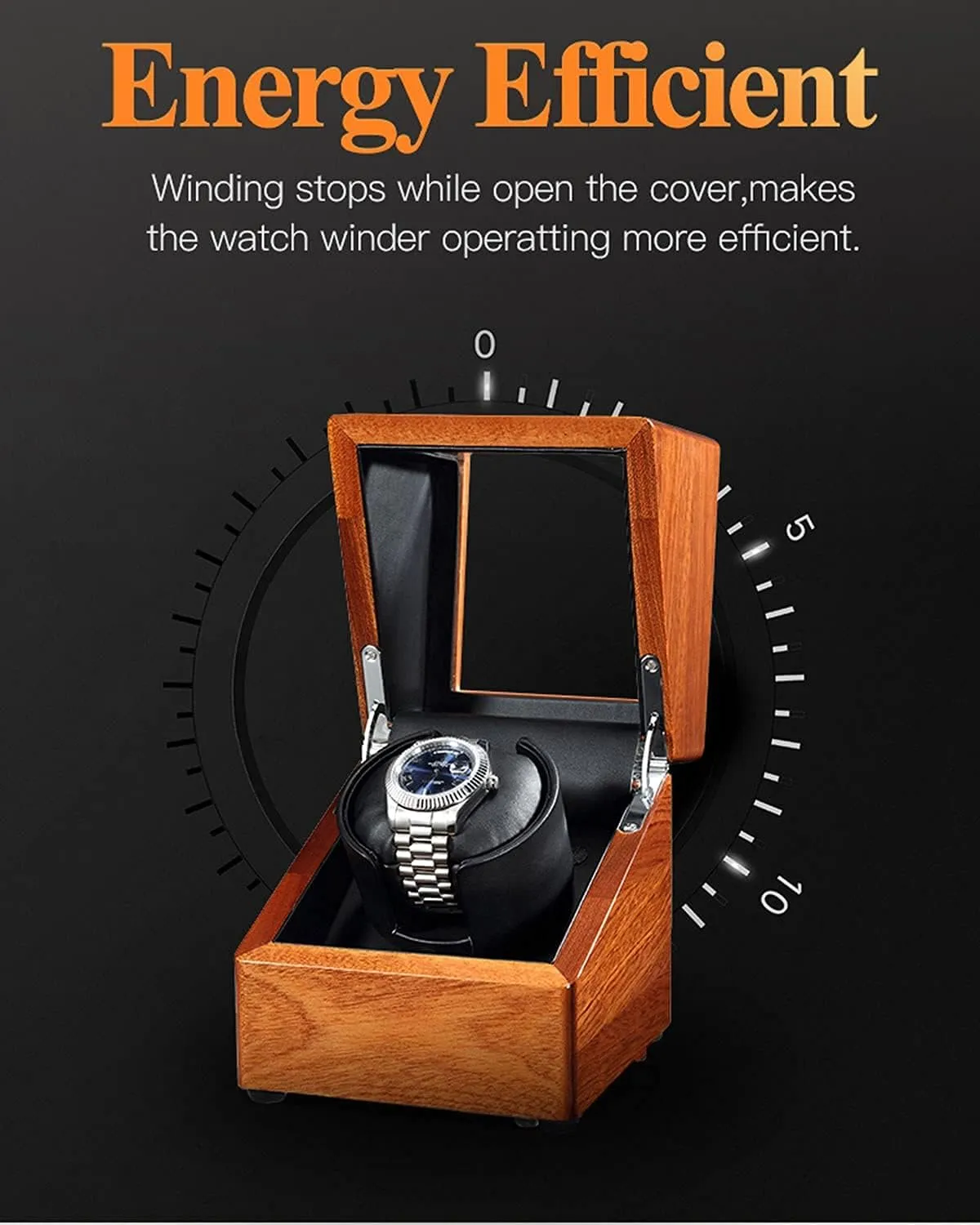 Motor Shaker Holder Automatic Mechanical Watch Winder Box Winding Case Holder Watch Winder Display Watch Box Watch Display Box Wood parcel Watch Winder Storage Organizer Display Casket 