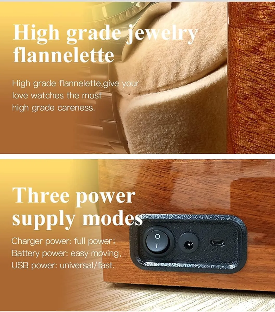 Motor Shaker Holder Automatic Mechanical Watch Winder Box Winding Case Holder Watch Winder Display Watch Box Watch Display Box Wood parcel Watch Winder Storage Organizer Display Casket 