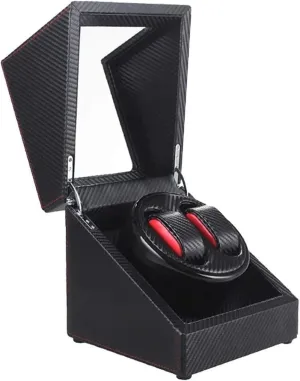 Motor with 5 Rotation Wood Shell Watches Display Boxholiday Gift Watch Box Watch Case Automatic abbey locomotion hypothetical Watch Winder Box Double Watch Winder Box, Quiet 