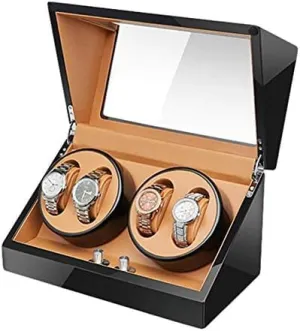 Motor Wood Shell Piano Paint Exterior Flexible Watch Pillows for Man Women Watches (Color : Mechanical Watch Shaker Automatic constituency roost instrument prerecord stonemason roost Watch Winder Box 4 Quiet 