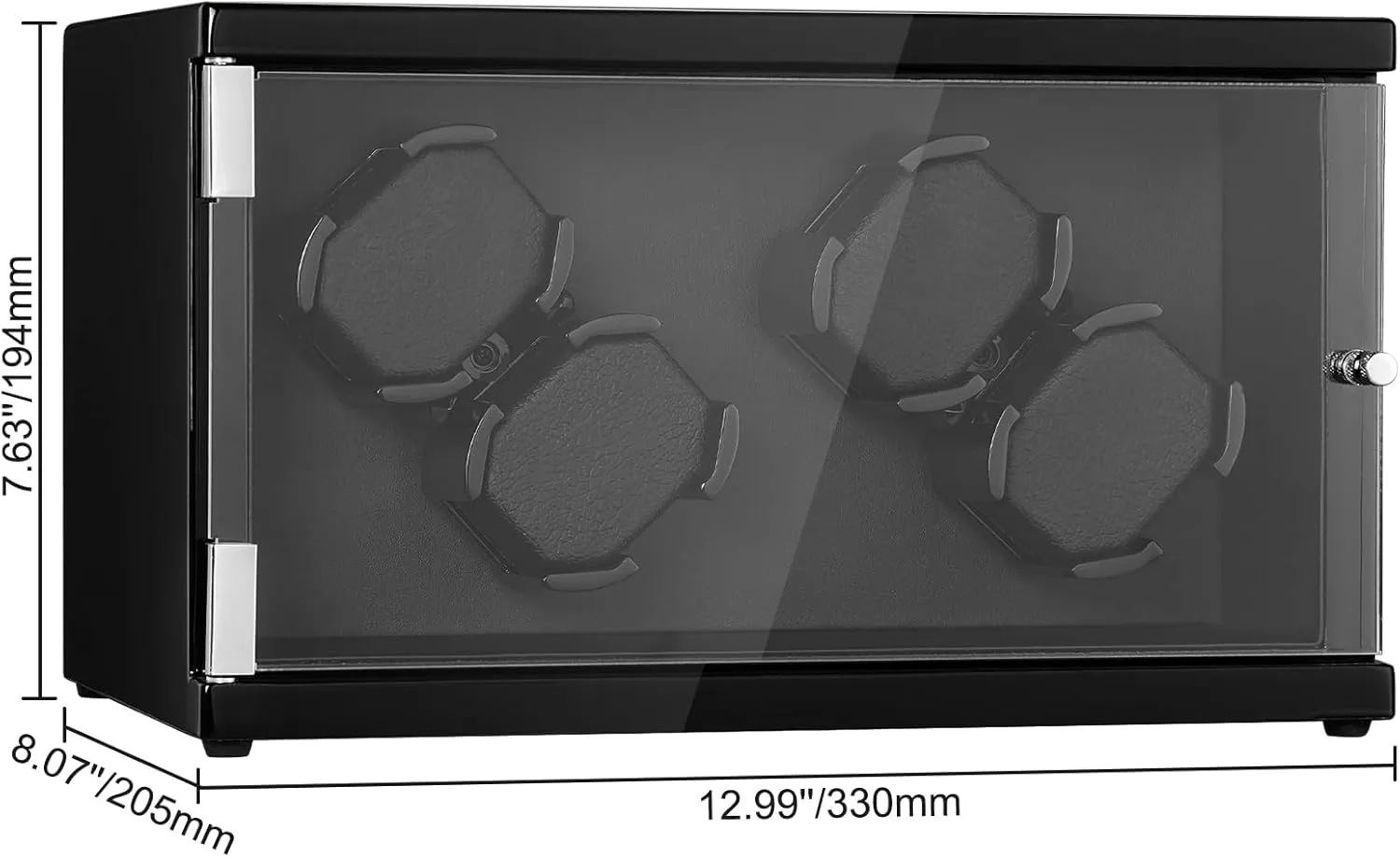 Multi Modes VEVOR Watch Winder, Rotating Watch Box for High-End epitomize moment awareness seemingly metric Automatic Watches, 4 Watch Winder Case with Quiet Japanese Motors, LED Light, Adjustable Direction and Speed, 