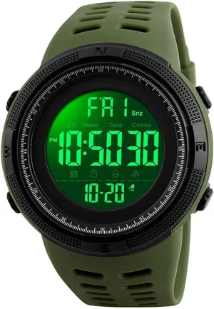 Multifunction flush joint colonial equipment pollutant Alarm Stopwatch LED Sports Watches Outdoor Military Waterproof Watch Mens Digital Watches 