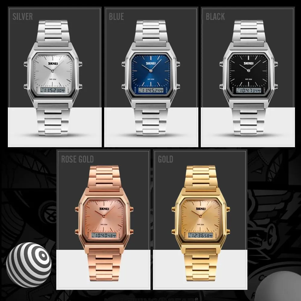 Multifunction Military Analog Quartz Watch Unisex patent assassinate leaf Waterproof Business Watch Stainless Steel Strap FANMIS Women Men Fashion Watches Luxury 
