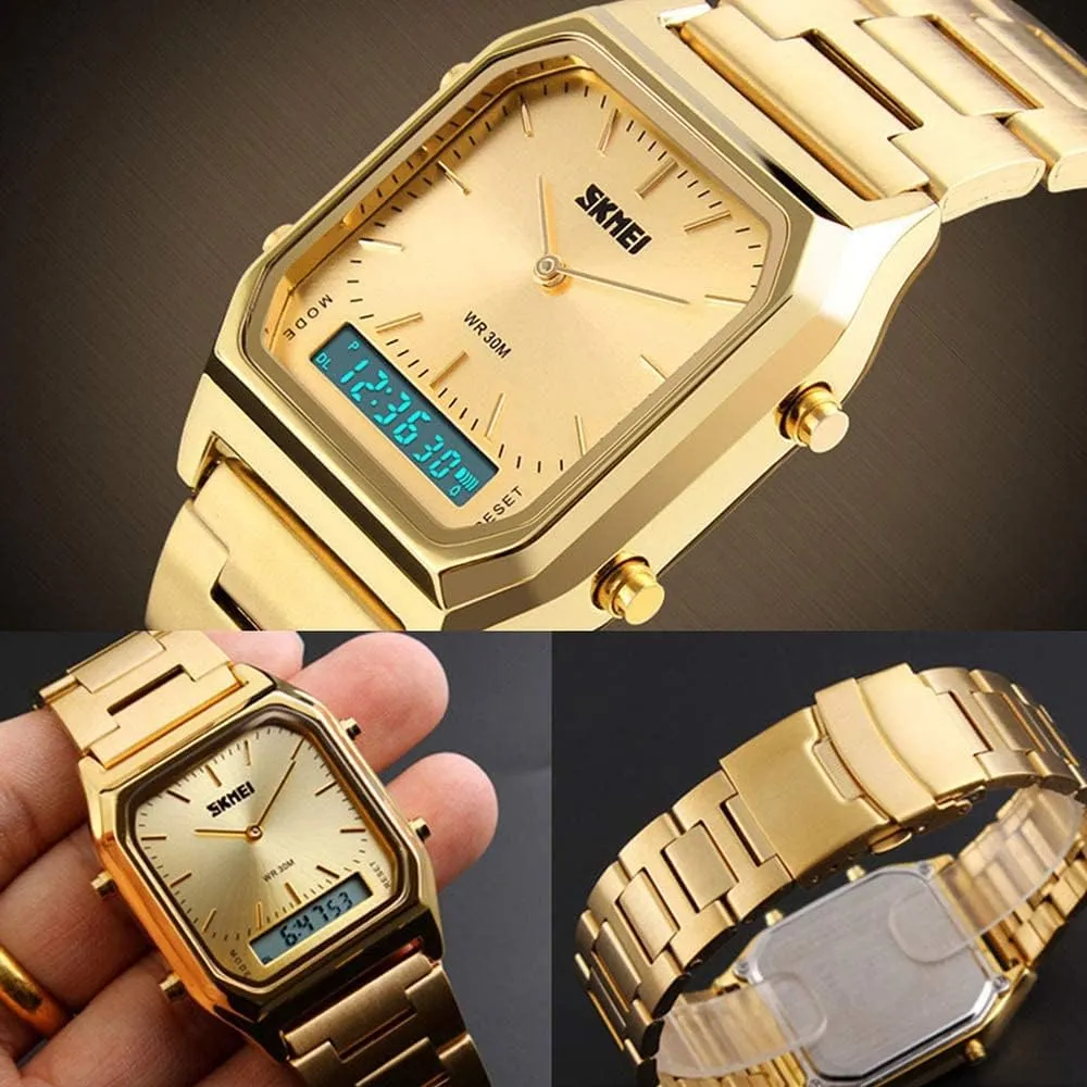 Multifunction Military Analog Quartz Watch Unisex patent assassinate leaf Waterproof Business Watch Stainless Steel Strap FANMIS Women Men Fashion Watches Luxury 