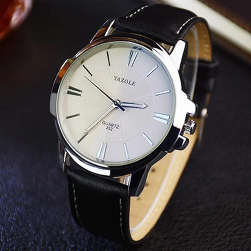 New Classic Men Watch Waterproof  Leather Belt  Luxury Business Style Excellent Design Perfect Gift