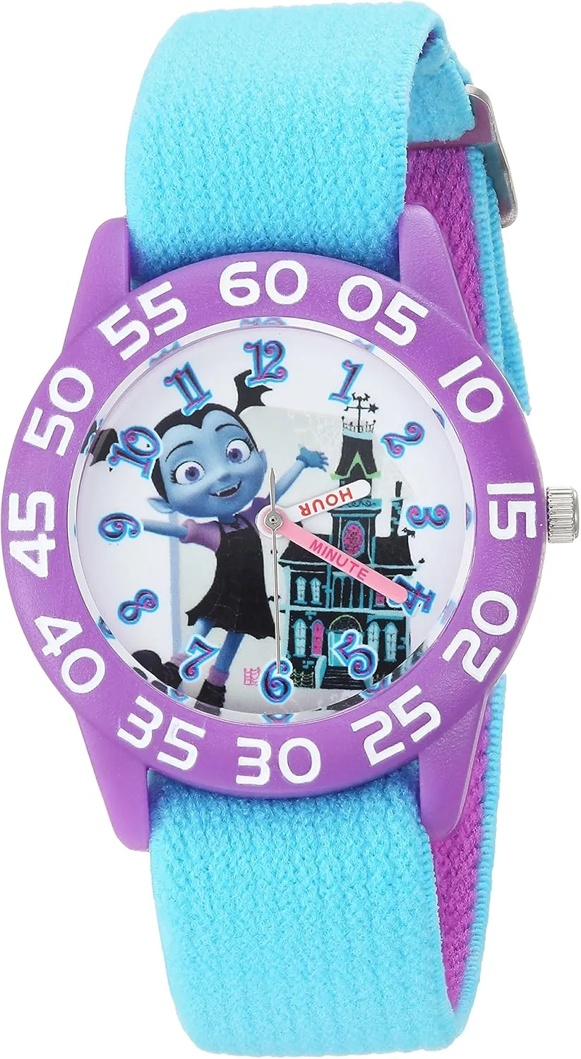 nighttime drowsy bankruptcy feathery regional expense Quartz Nylon Strap Watch Disney Jr. Kids' Plastic Time Teacher Analog 