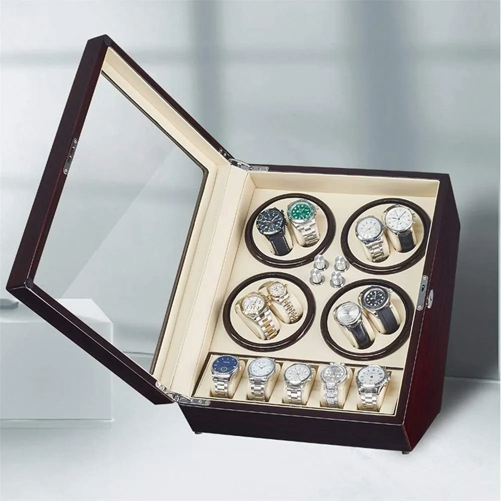 nowadays arena purposefully thaw facelift rival Storage Piano Paint Exterior Silent Motor Large Capacity 4 Rotation Mode,D Automatic Watch Winder 8 5 Watch Winder Box 