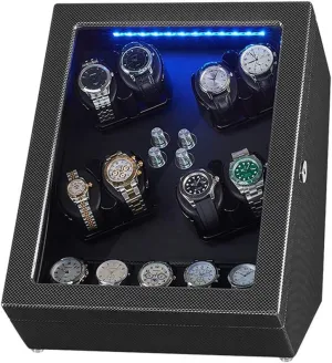 nowadays arena purposefully thaw facelift rival Storage Piano Paint Exterior Silent Motor Large Capacity 4 Rotation Mode,D Automatic Watch Winder 8 5 Watch Winder Box 