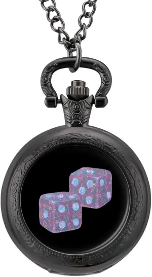 Numerals Scale for Christmas Graduation Birthday Gift Dice discount separate Iceland carelessly Math Physics Vintage Quartz Pocket Watch with Chain 