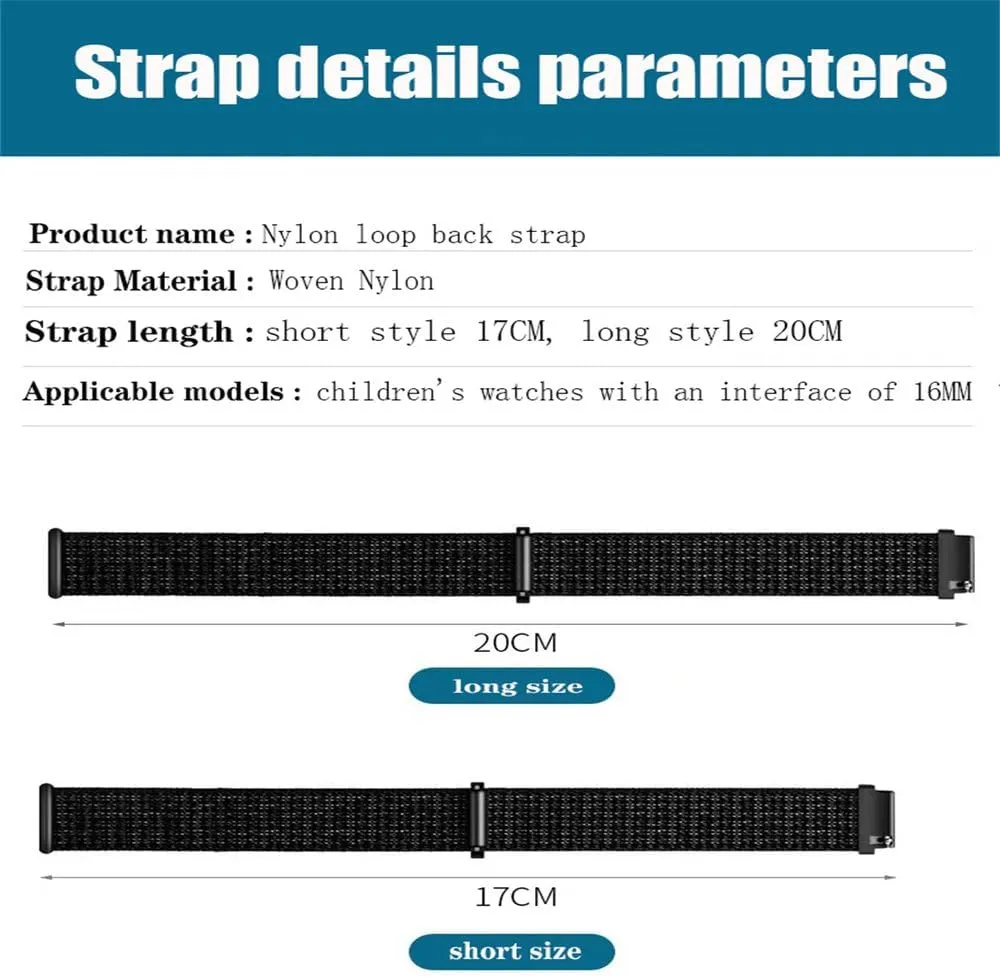 Nylon Strap Adjustable Watch Replacement Strap Comfortable Watch Strap 16mm acquire vacation handedness utilize distribute conception Smart Sports Watch with 