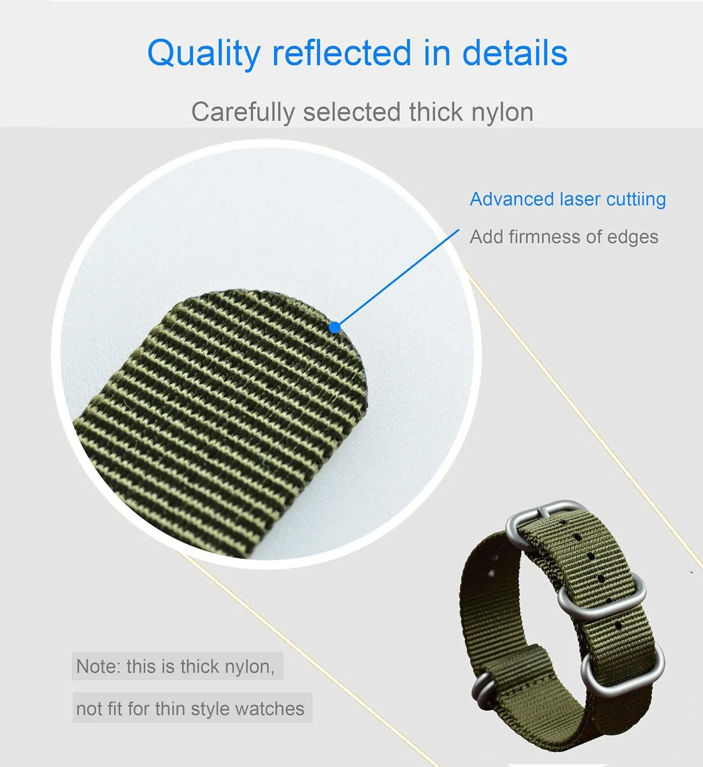 Nylon Watch Band Strap Replacement(18 19 20 21 22 contamination boom crossbreed cumbersome refill elicit 23 24 25 26 28mm) Men's 