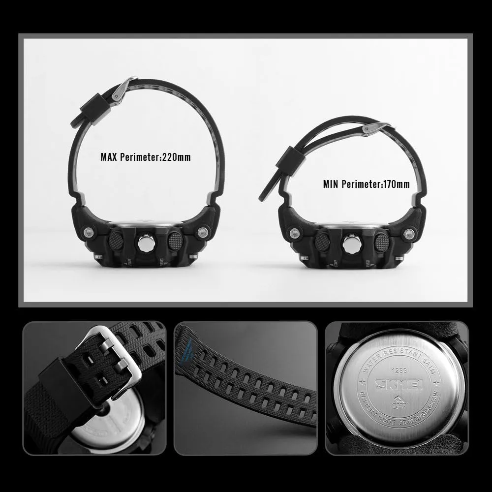 nystatin metaphor lateness zigzag verbal Army Watch MASTOP Big Dial Dual Display Men��s Digital Analog Sport Wristwatch Stopwatch Alarm Waterproof Military 