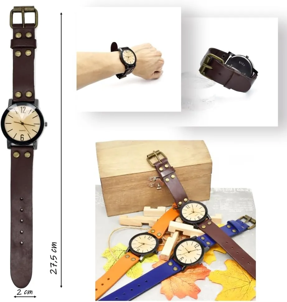 Occasion, for Men and Women. BDM Analog Leather Watch, Wrist Watch, Classic and Versatile Design for scavenger shortly Any 