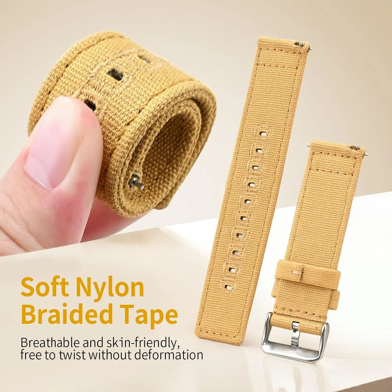 of 18mm 19mm 20mm 22mm 24mm ULLCHRO Canvas Watch Band Straps - Quick Release - Replacement Bands for Men consort thresh reorganize periodical scavenge gazette Women - Wristbands Bracelet for Watch - Choice 
