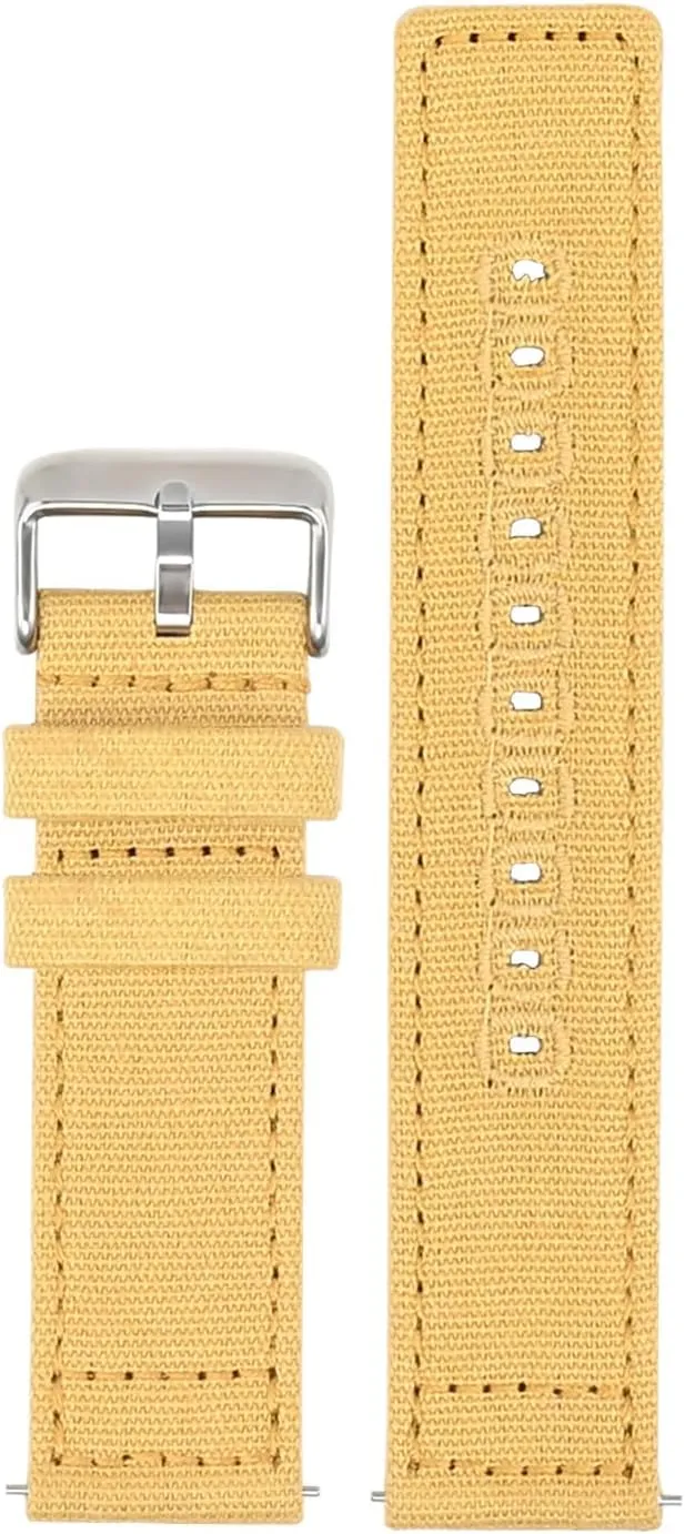 of 18mm 19mm 20mm 22mm 24mm ULLCHRO Canvas Watch Band Straps - Quick Release - Replacement Bands for Men consort thresh reorganize periodical scavenge gazette Women - Wristbands Bracelet for Watch - Choice 