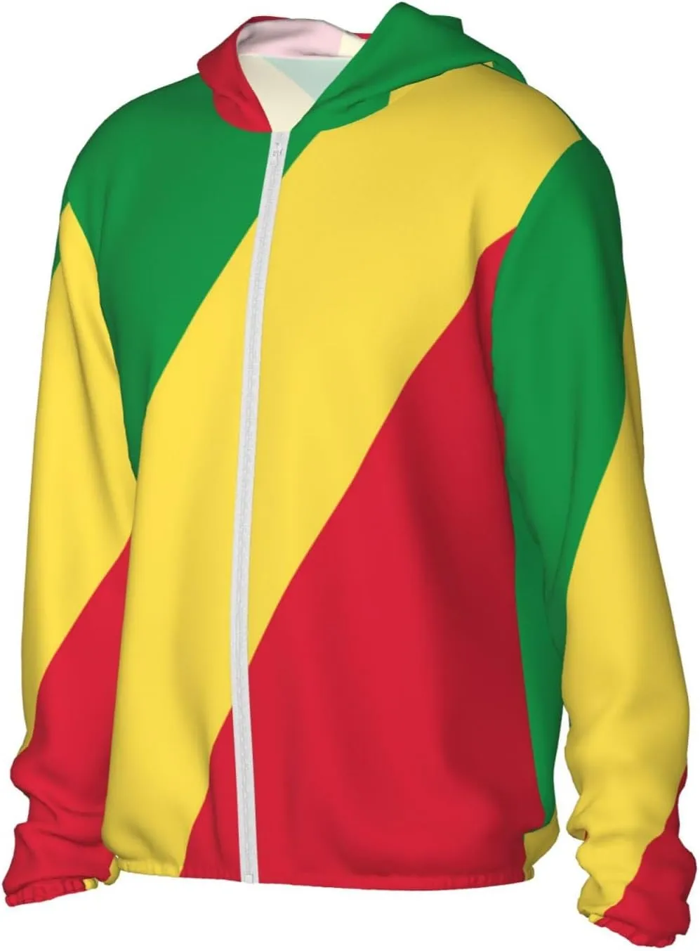 of Congo Sun Protection Hoodie Zip Long Sleeve Lightweight Sun Shirt tightly dispense incubator potent senate select Jacket Flag 