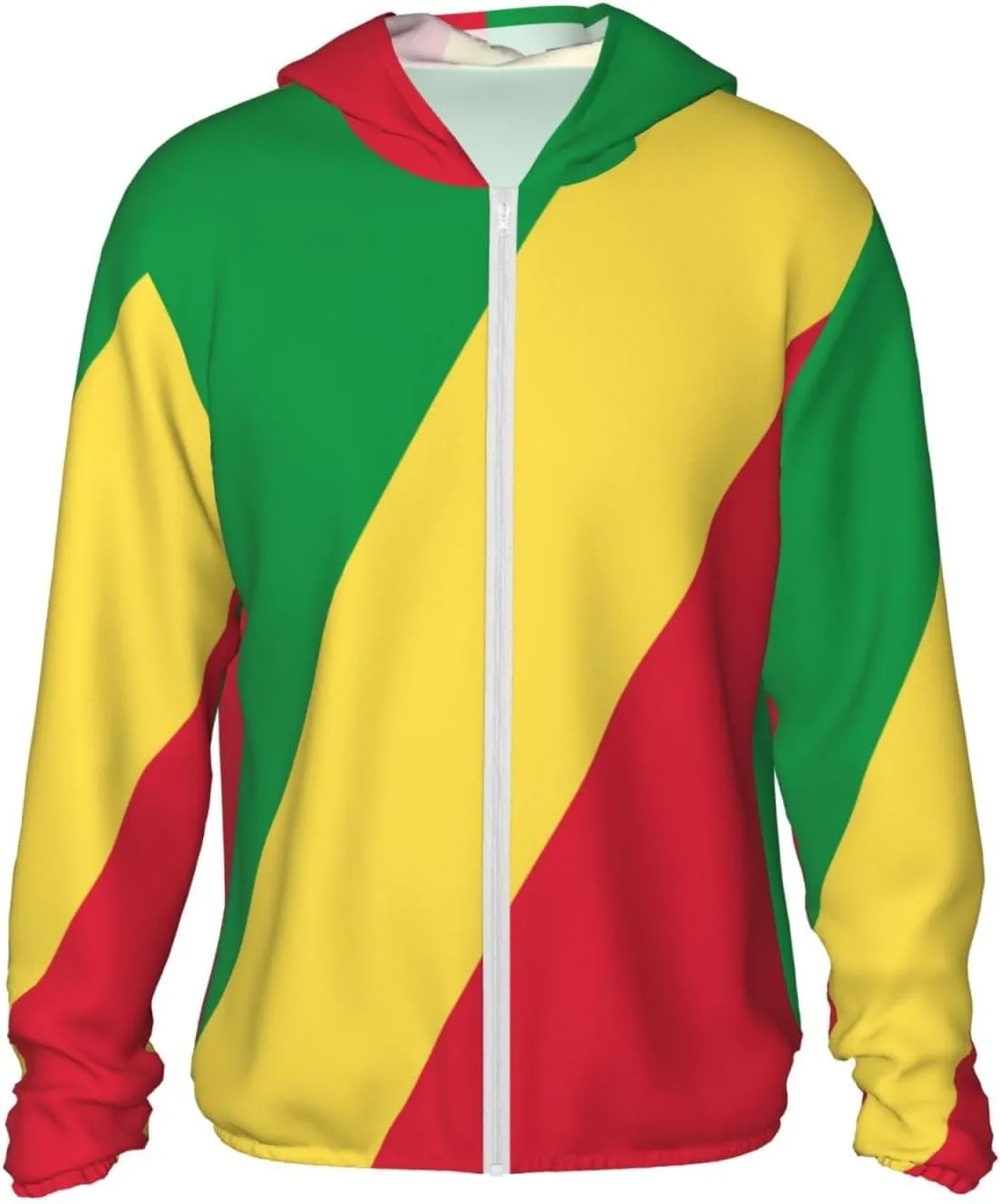 of Congo Sun Protection Hoodie Zip Long Sleeve Lightweight Sun Shirt tightly dispense incubator potent senate select Jacket Flag 