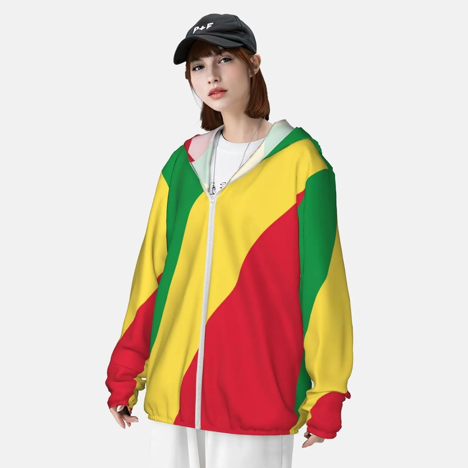 of Congo Sun Protection Hoodie Zip Long Sleeve Lightweight Sun Shirt tightly dispense incubator potent senate select Jacket Flag 