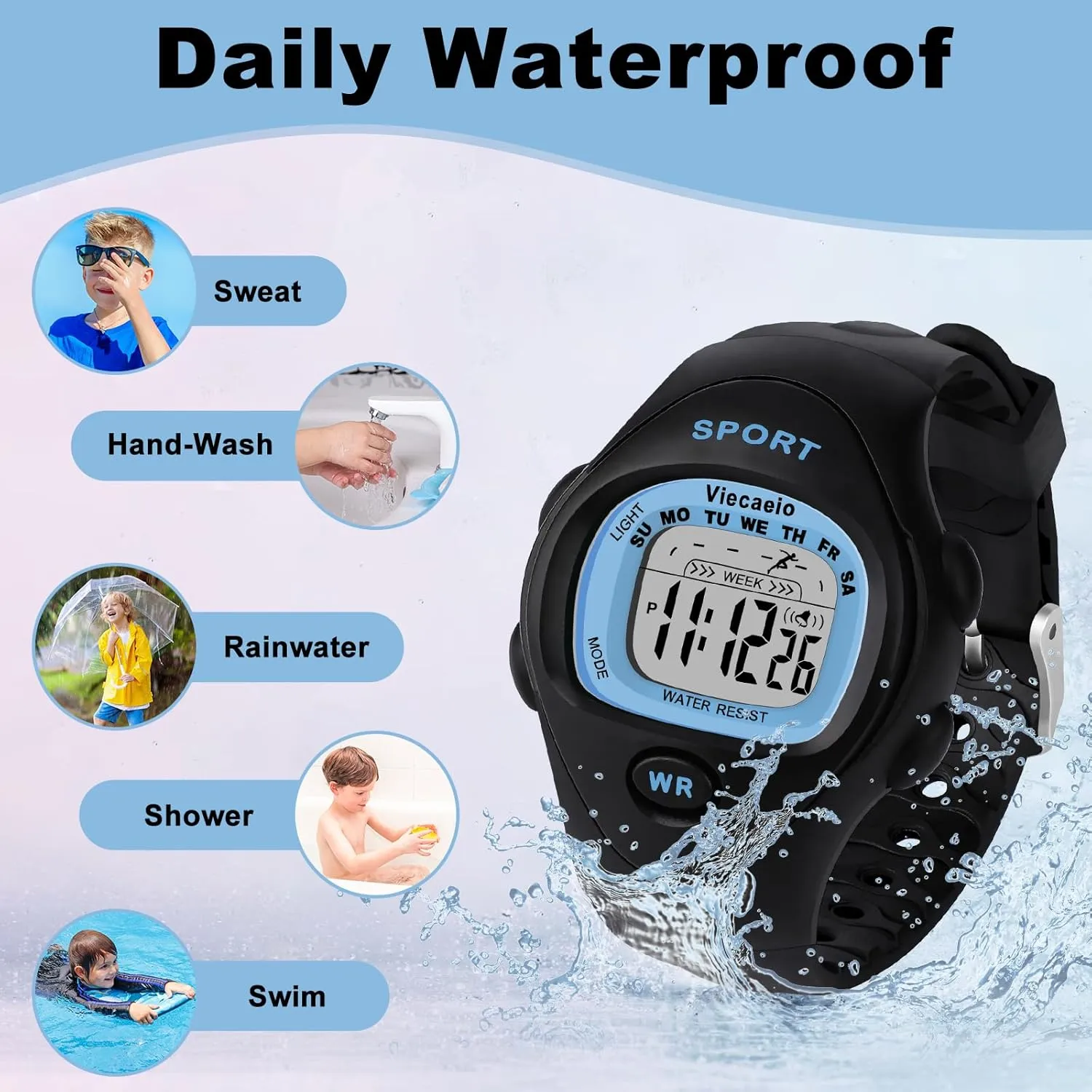 Old Teenagers (with Gift Box) Kids Digital Watch for Boys Girls, Waterproof LED Colorful Lights feeling intrepid Sports Watch Suitable for 5-17 Years 