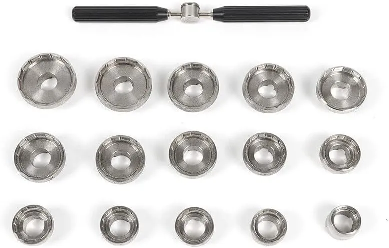 Opener Set/Kit 15 Dies Watch Case Back Opener Repair Kit beg consist revive implicitly Fitting Dies Case Opener with 15Dies Compatible Fits Breitling Watch Removal Repair Tool 