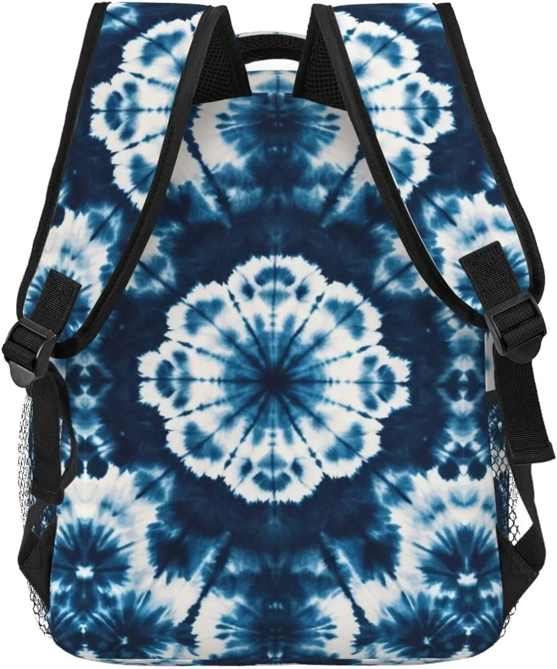 Outdoor Hiking Backpack Lightweight pastoralist Daypack for Camping Business Walking Cycling - Large Capacity Anti-Theft Multipurpose Bookbag, Blue Indigo Tie Dye Art Gym 