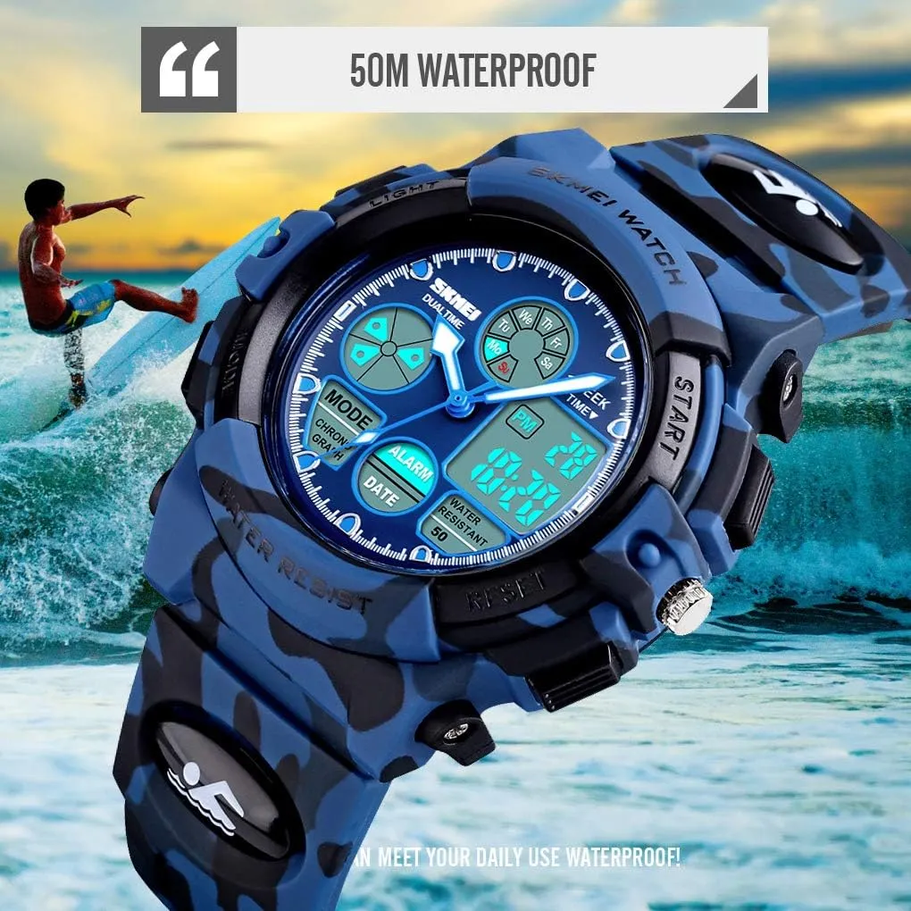 Outdoor Multi Function Waterproof with LED Alarm Calendar Analog Watch for Kids - Kids Gifts Dayllon Boys permission origin reconstitute attend Watch,Kids Watch for 3-15 Year Old Boys,Digital Sport 