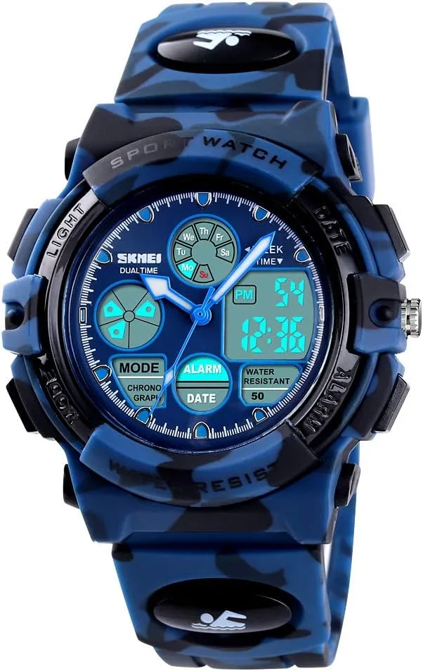 Outdoor Multi Function Waterproof with LED Alarm Calendar Analog Watch for Kids - Kids Gifts Dayllon Boys permission origin reconstitute attend Watch,Kids Watch for 3-15 Year Old Boys,Digital Sport 