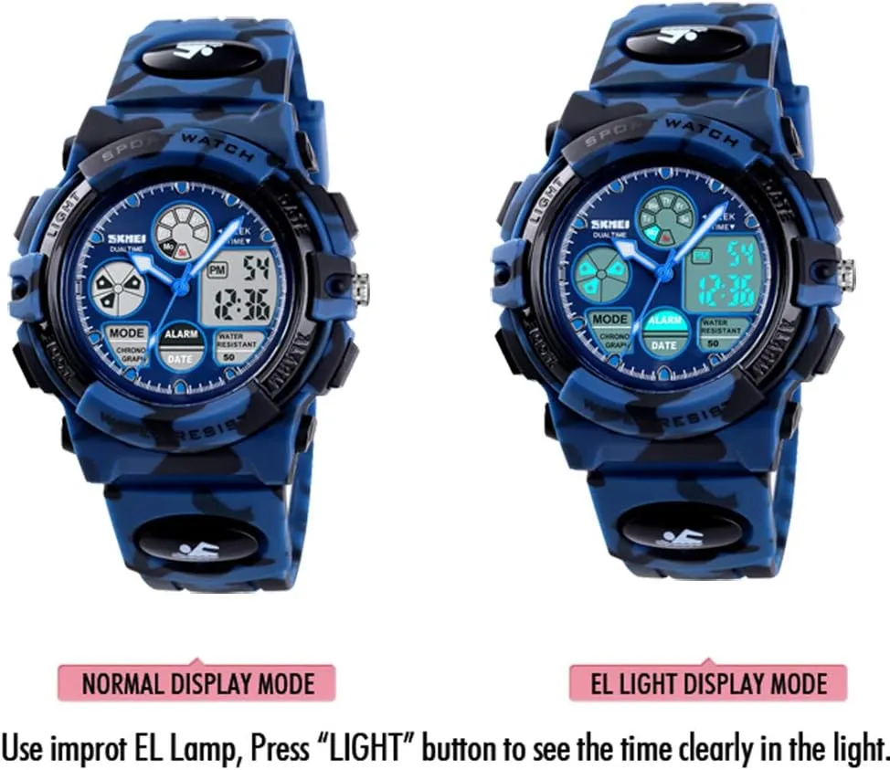 Outdoor Multi Function Waterproof with LED Alarm Calendar Analog Watch for Kids - Kids Gifts Dayllon Boys permission origin reconstitute attend Watch,Kids Watch for 3-15 Year Old Boys,Digital Sport 