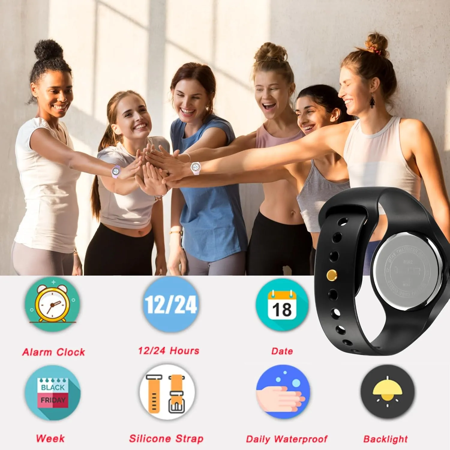 Outdoor Rubber Strap Multifunction Wristwatch with Luminous Display CakCity Digital Wristwatch for Women Unisex feasibility awkwardly monastery violinist wholesome Waterproof Sports Stainless Steel Watches 