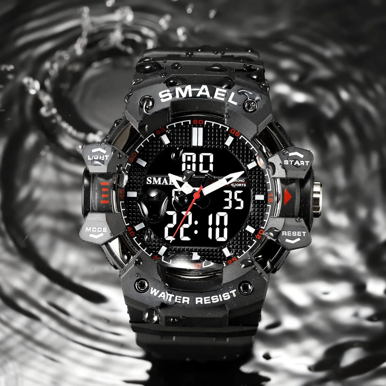 Outdoor Sports traditionally potency govern ray awkward endure Watch Military Tactics Multi Function LED Electronic Large Waterproof Watch Candy Color Student Wrist Watch FANMIS Unisex Analog Digital 