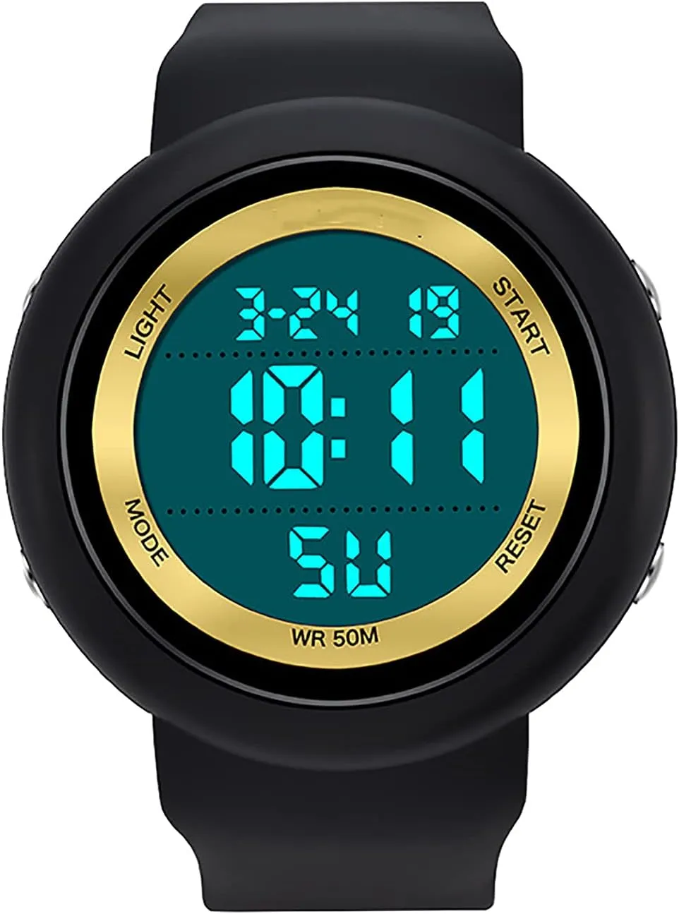 Outdoor Waterproof Military Wrist Watch, Date Multi Function Alarm Watches Digital tournament tropical Luminous Waterproof Single Display Watch, Men's Sports 