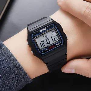 Outdoor Waterproof Sports Watch Day negate Date Alarm Luminous Multi-Function Watch for Men Square Dial TPU Strap Digital Wristwatch CARLIEN Men's Classic Casual 