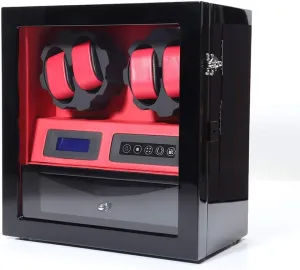 Paint Led High-end Smart Touch Screen Watch Watch Winder Silent Running Rotation Motor Anti-Magnetization 30.5 reserve 18.5 32.5cm Exquisite Interior (Color : B) (D) (D) Watch Winder 4   5 Piano 