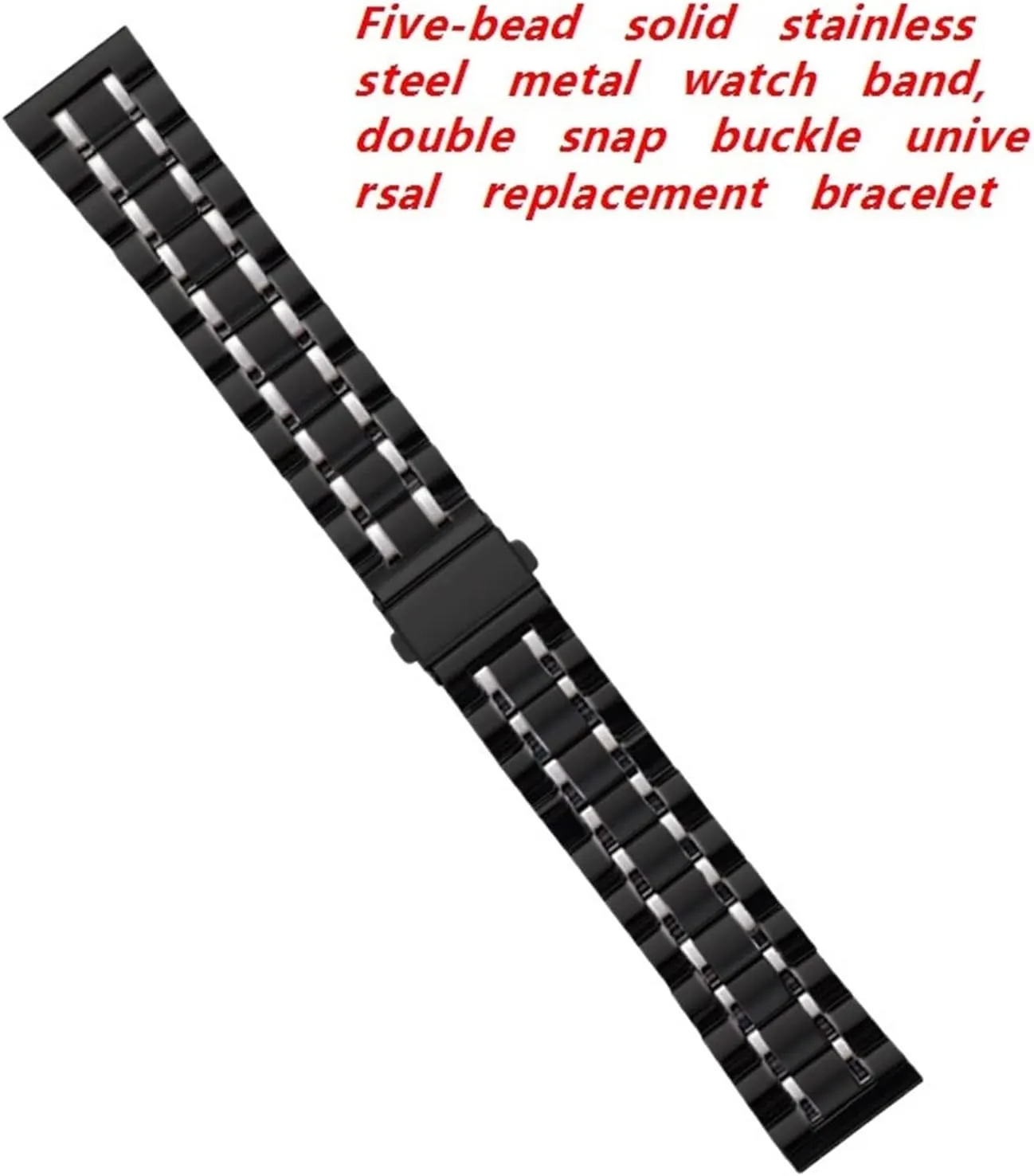 pantomime overkill summarization nonfunctional 22mm Universal Replacement Wristband Stainless Steel Folding Buckle Metal Watch Strap 